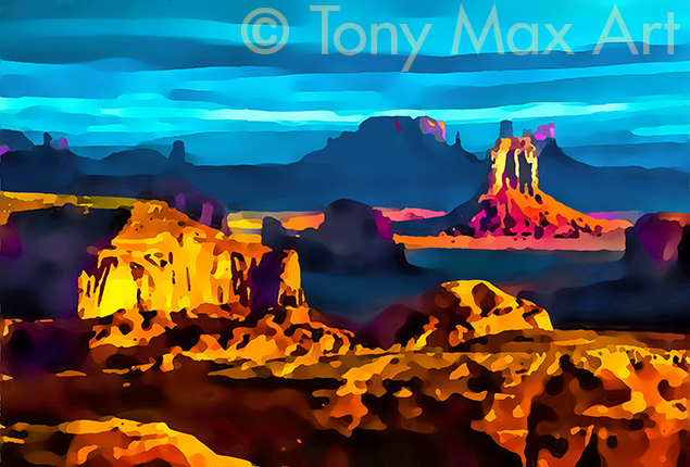 "Monument Valley 2 – Horizontal" –  U. S. Southwest art by Tony Max